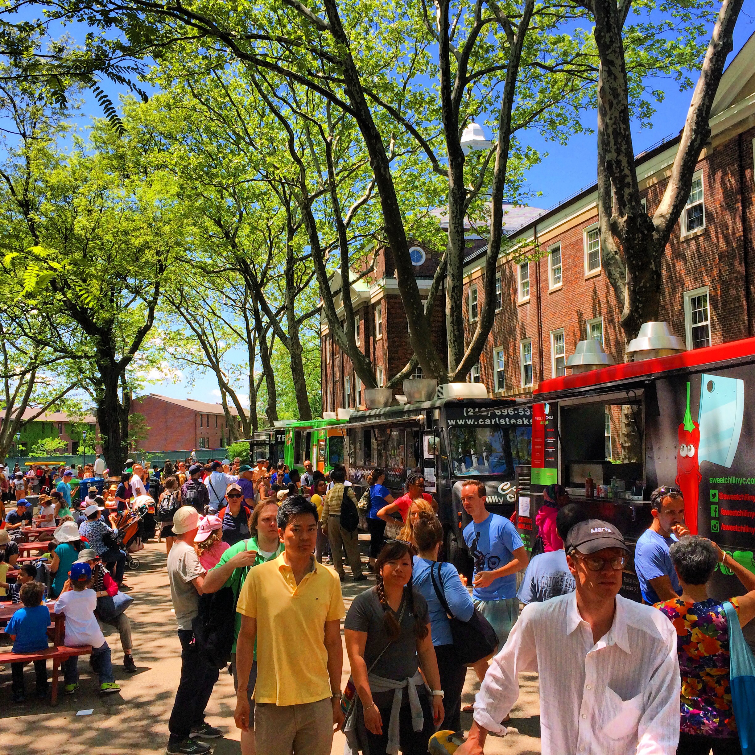 Food trucks on Governors Island. (Credit: The Live Fast Group)
